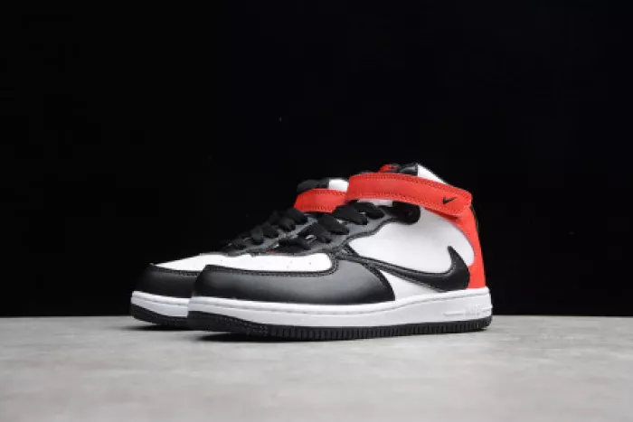 Chep Onekick KIDS NIKE AIR FORCE 1 MID 07 X TRAVIS SCOTT WHITE BLACK RED 314197-016 0119