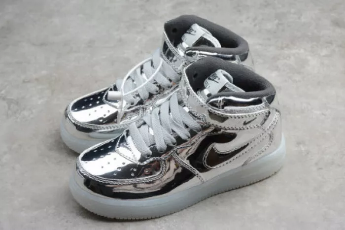 Chep Onekick KIDS NIKE AIR FORCE 1 MID WB METALLIC SILVER 314197-8500 0118