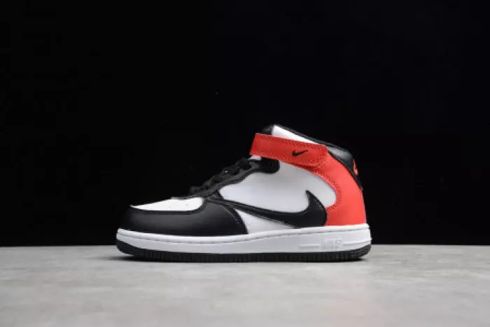 Chep Onekick KIDS NIKE AIR FORCE 1 MID 07 X TRAVIS SCOTT WHITE BLACK RED 314197-016 0119