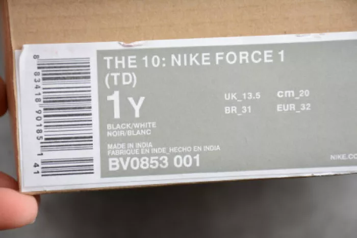 Rep Onekick AIR FORCE 1 LOW OFF-WHITE BLACK (TD) BV0853-001 0118