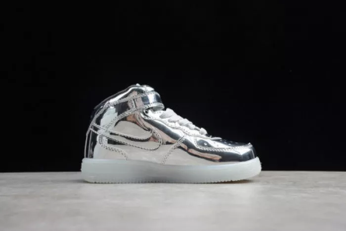 Chep Onekick KIDS NIKE AIR FORCE 1 MID WB METALLIC SILVER 314197-8500 0118