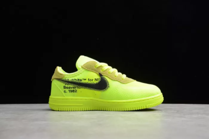 Rep Onekick AIR FORCE 1 TD X OFF WHITE VOLT HYPER JADE CONE TODDLER BV0853-700 0118