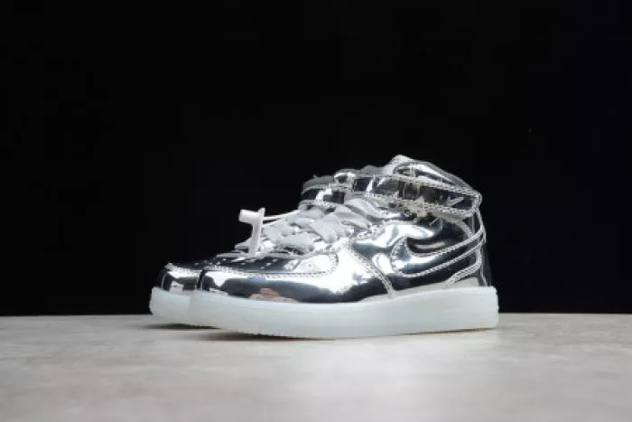 Chep Onekick KIDS NIKE AIR FORCE 1 MID WB METALLIC SILVER 314197-8500 0118