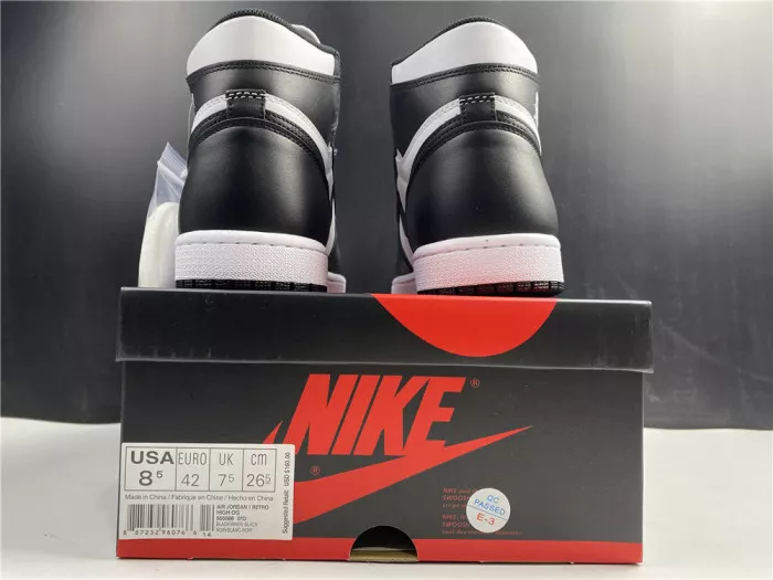 Rep Onekick Air Jordan 1 Retro Black White (2014) 555088-010 0116