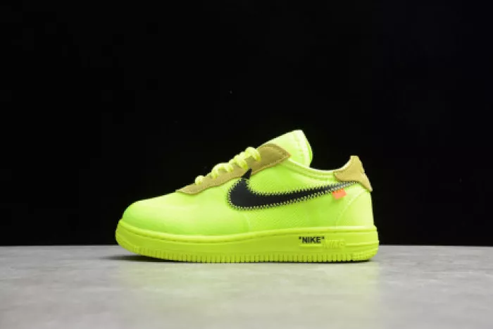 Rep Onekick AIR FORCE 1 TD X OFF WHITE VOLT HYPER JADE CONE TODDLER BV0853-700 0118