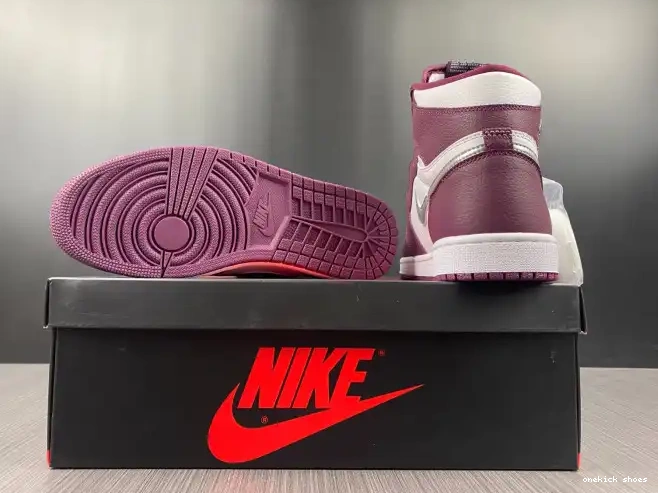 Rep Onekick 1 Air OG Jordan High Bordeaux 555088-611 0213