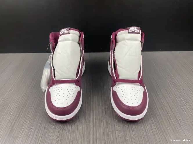 Rep Onekick 1 Air OG Jordan High Bordeaux 555088-611 0213