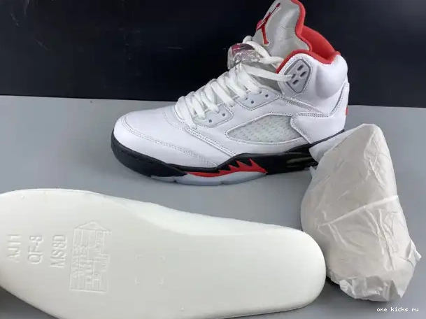 Chep Onekick Red Silver Jordan Retro Tongue Fire DA1911-102 (2020) Air 5 0213