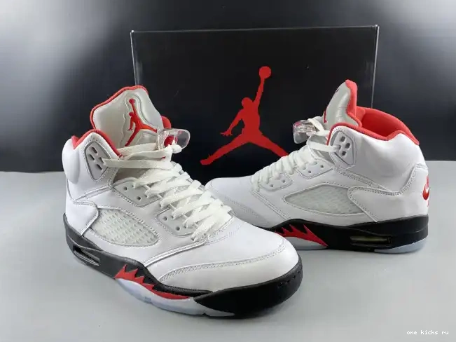 Chep Onekick Red Silver Jordan Retro Tongue Fire DA1911-102 (2020) Air 5 0213