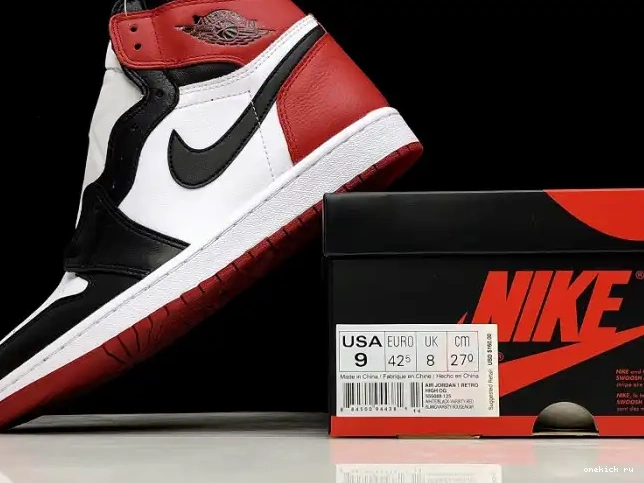 Rep Onekick Retro Air Jordan Black Toe 555088-125 1 0218