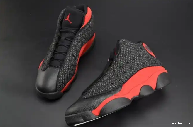 Chep Onekick 414571-004 Jordan red 13 Air  black RetroBred mens 0211