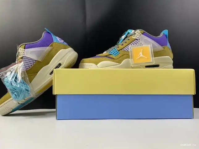 Rep Onekick Moss x Union Jordan 4 DJ5718-300 Air Desert SP 0217