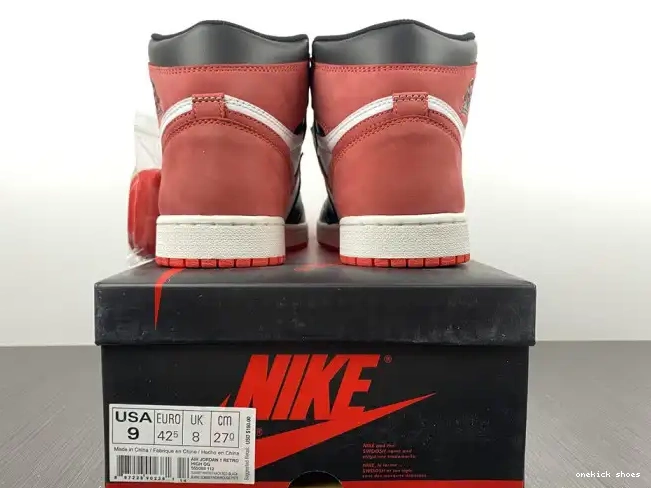 Chep Onekick 555088-112 Track Red Jordan Air 1 High Retro 0223