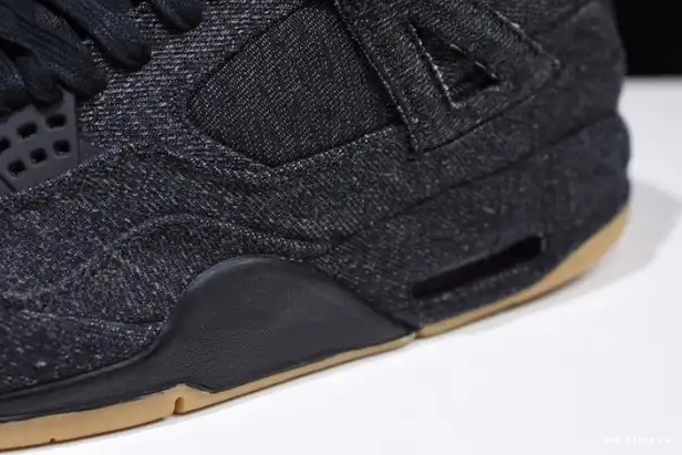 Rep Onekick Levi's 'black' x Air Jordan 4 AO2571-001 0226