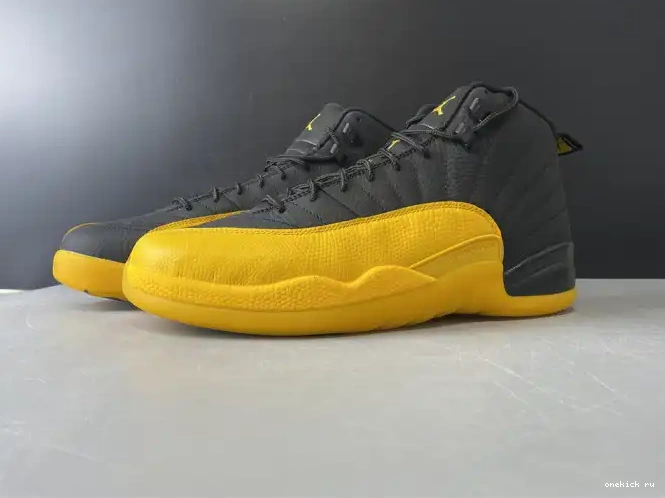 Rep Onekick 130690-070 Black Jordan Gold 12 Air Retro University 0217