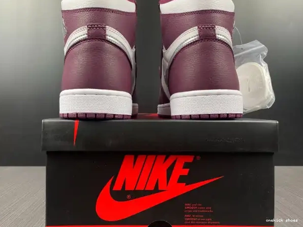 Rep Onekick 1 Air OG Jordan High Bordeaux 555088-611 0213