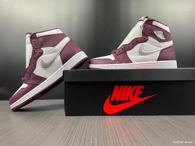 Rep Onekick 1 Air OG Jordan High Bordeaux 555088-611 0213