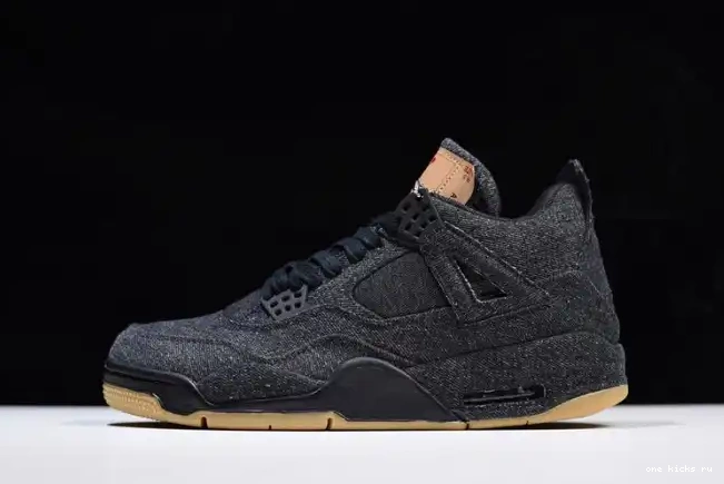 Rep Onekick Levi's 'black' x Air Jordan 4 AO2571-001 0226