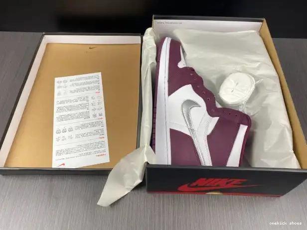 Rep Onekick 1 Air OG Jordan High Bordeaux 555088-611 0213