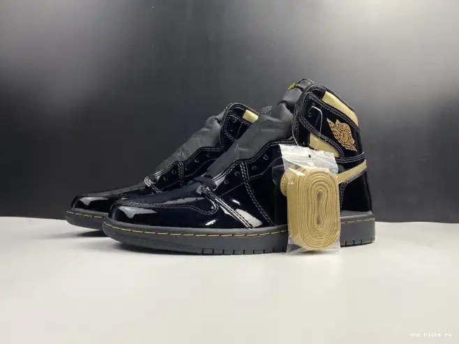 Rep Onekick HIGH RETRO GOLD JORDAN (2020) AIR 1 METALLIC 555088-032 BLACK 0215