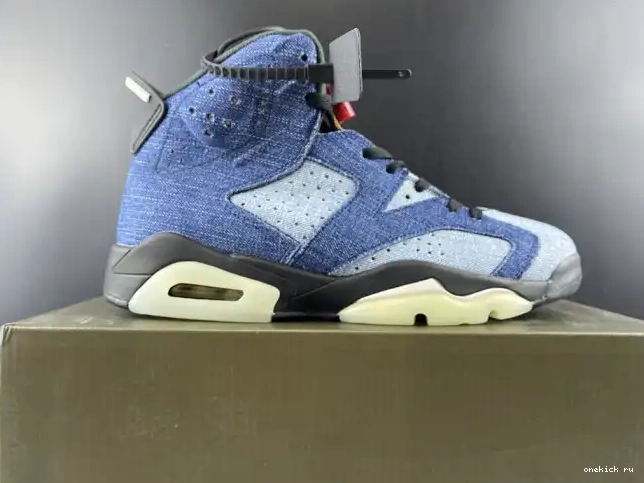 Rep Onekick 6 CT5350-401 Air Jordan Washed Denim 0217