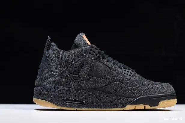 Rep Onekick Levi's 'black' x Air Jordan 4 AO2571-001 0226