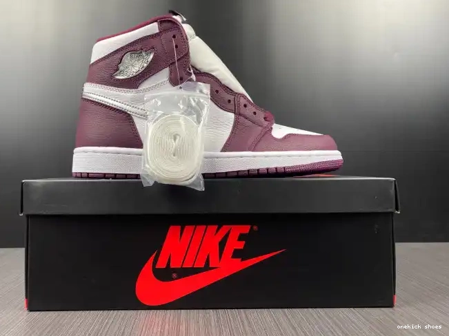 Rep Onekick 1 Air OG Jordan High Bordeaux 555088-611 0213