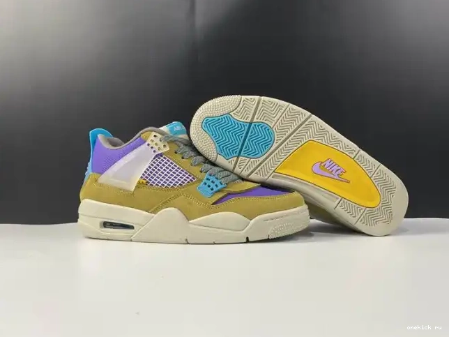 Rep Onekick Moss x Union Jordan 4 DJ5718-300 Air Desert SP 0217