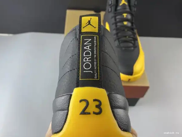 Rep Onekick Retro 12 130690-070 University Gold Air Jordan Black 0320