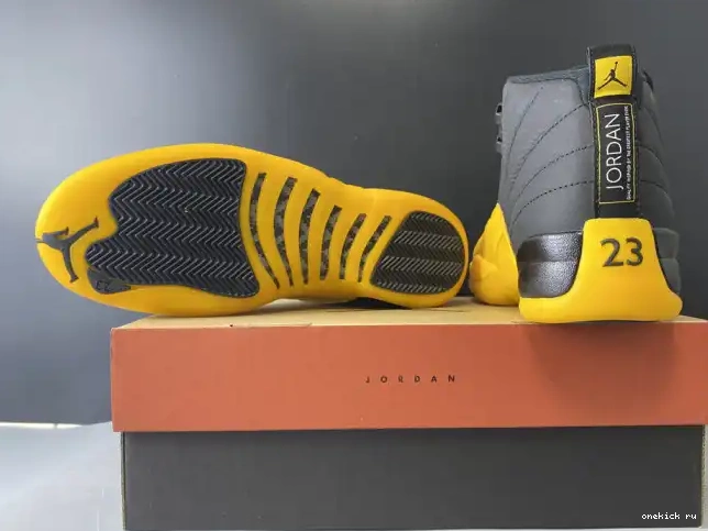 Rep Onekick Retro 12 130690-070 University Gold Air Jordan Black 0320