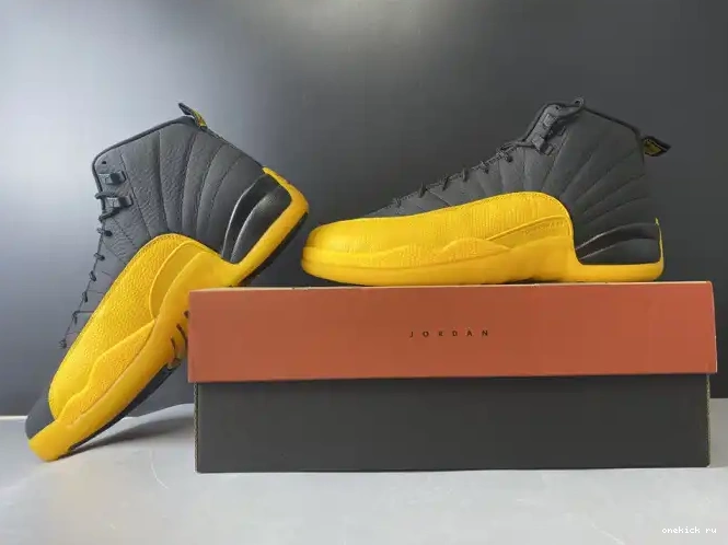 Rep Onekick Retro 12 130690-070 University Gold Air Jordan Black 0320