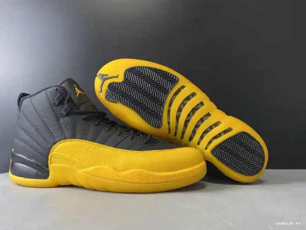 Rep Onekick Retro 12 130690-070 University Gold Air Jordan Black 0320