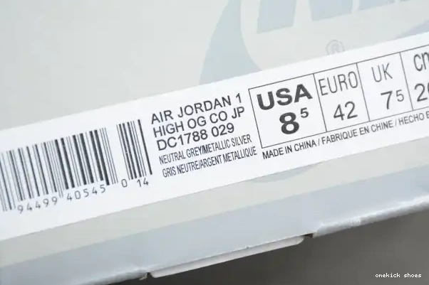 Chep Onekick Jordan High Japan Grey DC1788-029 1 Neutral Air OG 0302