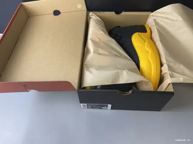 Rep Onekick Retro 12 130690-070 University Gold Air Jordan Black 0320